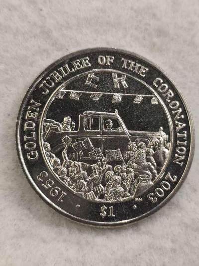 G&W世界散币，银币处理专场（第48场） - 英属维尔京2003年1元 伊丽莎白二世加冕50周年  克朗型