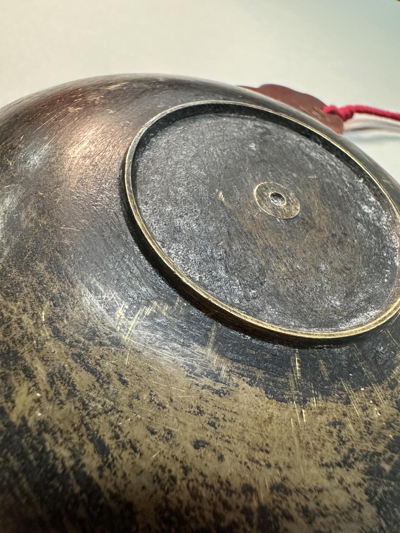 清代-民国 精品铜器专场 晚清民国老黄铜花卉纹碟 手工錾刻香盘