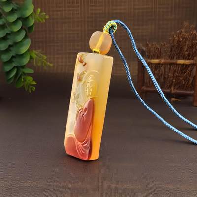 碧月说宝.君子怀瑾·当代和田玉清风专场(九) 北红佛祖讲经挂坠