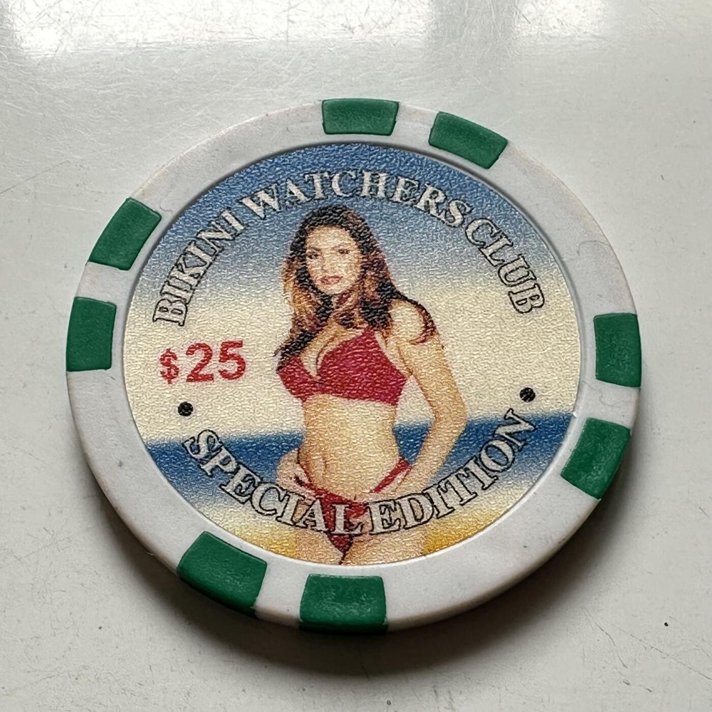 🌹外币初藏🌹🐯2026年第43场   每周二四六晚8️⃣点  世界硬币 美国赌场25美元比基尼筹码  40毫米