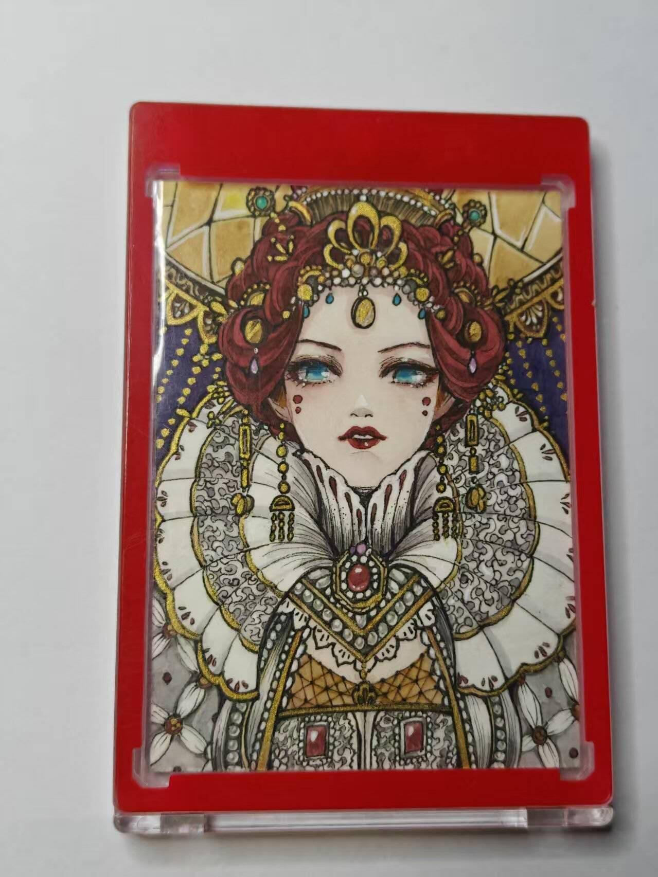 龙虎卡牌-八三场（满200元包邮，无佣金，每周六结拍，欢迎送拍） 【亲签】手绘卡  欧风美女 画师：自己看