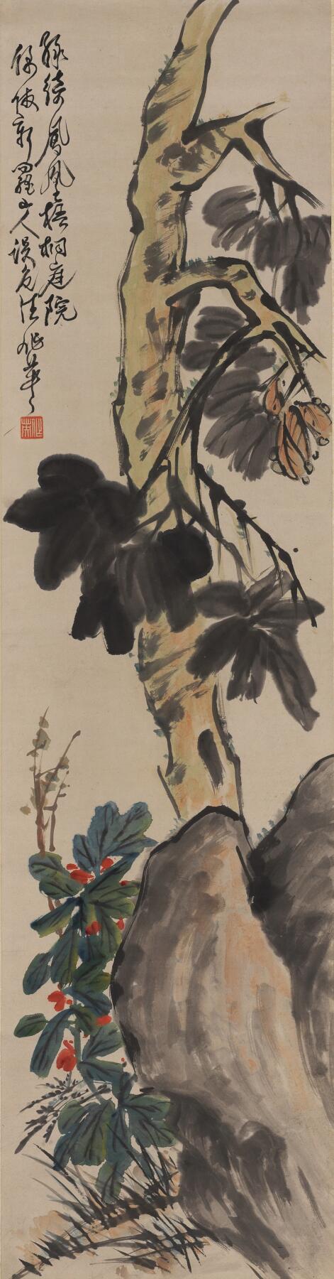 国有文物商店书画专场（六） 蒲华 梧桐