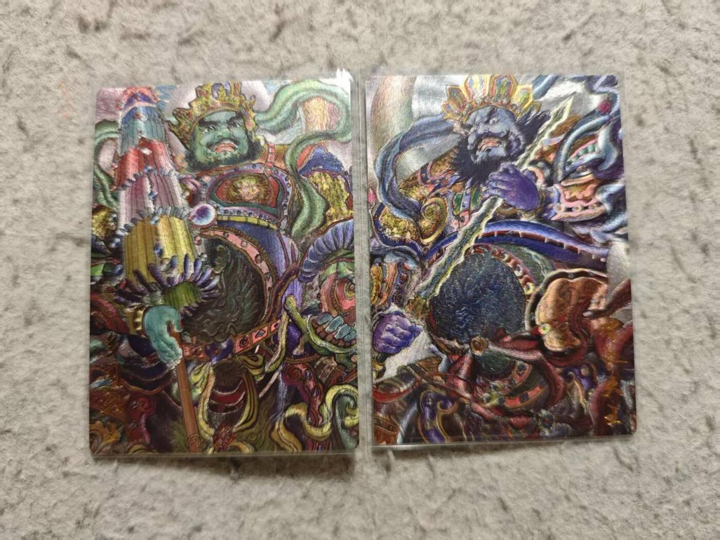 龙虎卡牌-八三场（满200元包邮，无佣金，每周六结拍，欢迎送拍） 粗闪2张 昆仑万象 权迎东 - 多闻天王&增长天王