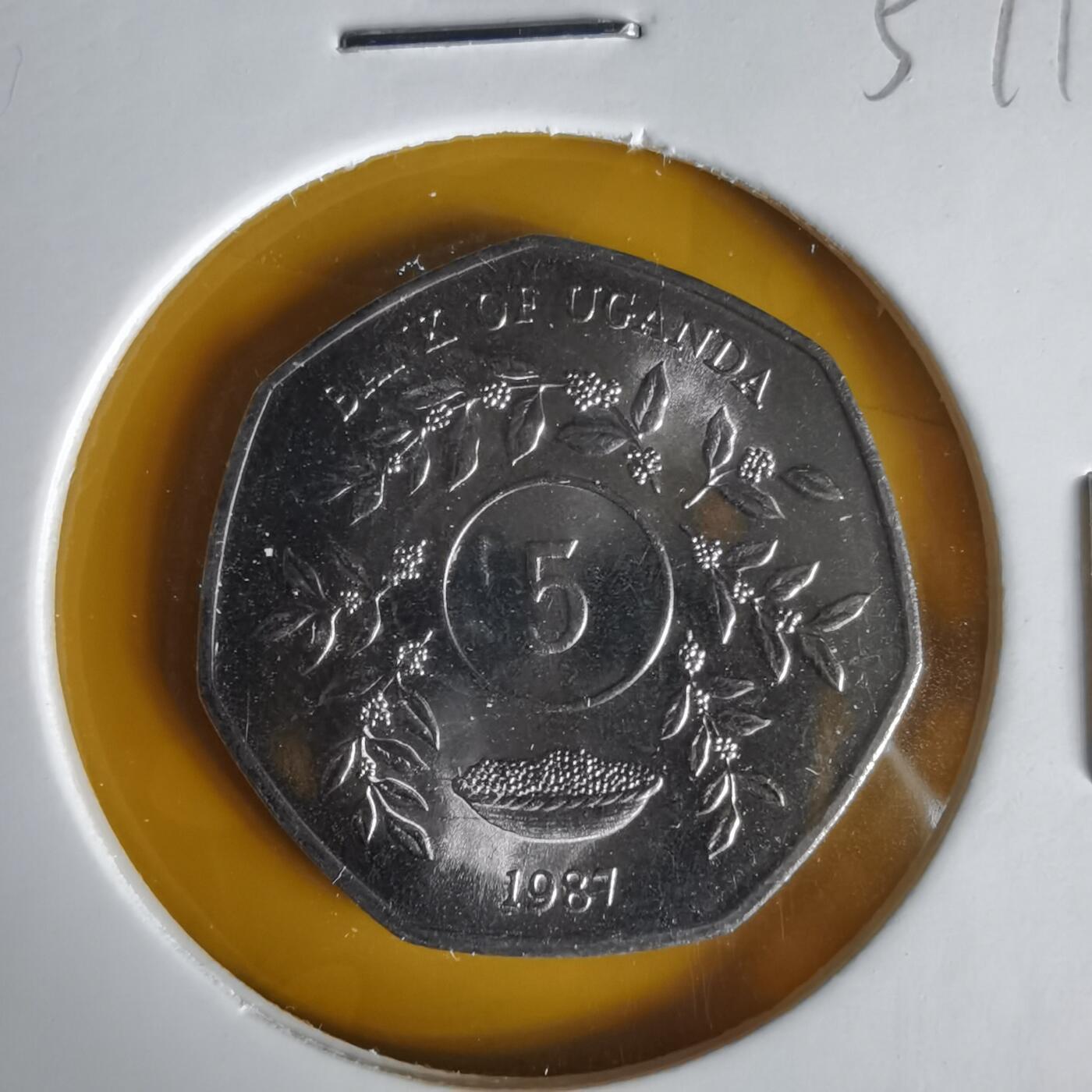 沼泽如烟--第1059场 乌干达1987年5先令