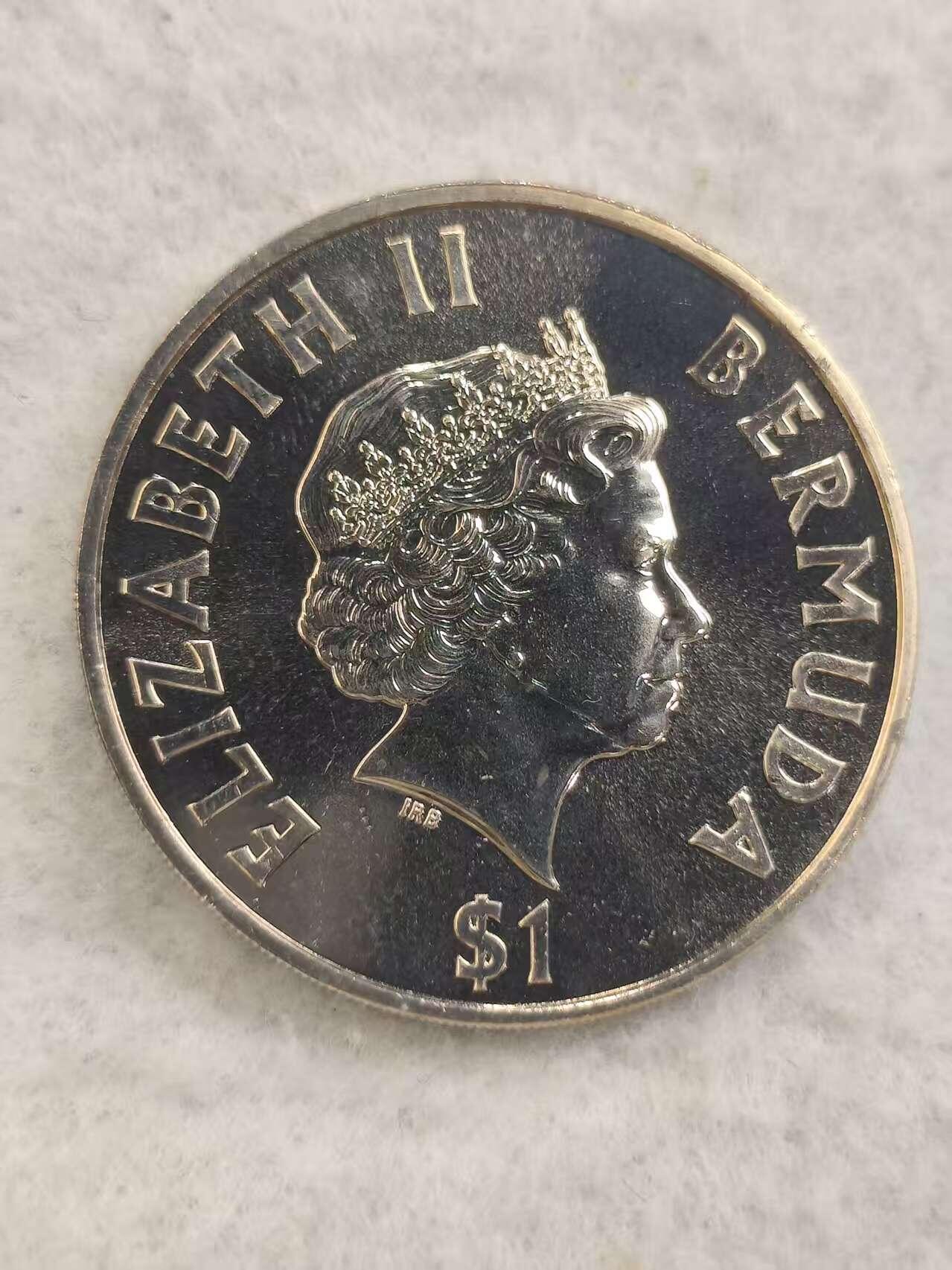 G&W世界散币，银币处理专场（第48场） 百慕大2002年1元  传统铜号  克朗型