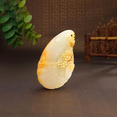 碧月说宝.君子怀瑾·当代和田玉清风专场(九) 冯权老师作品虎皮籽料多子多福把件