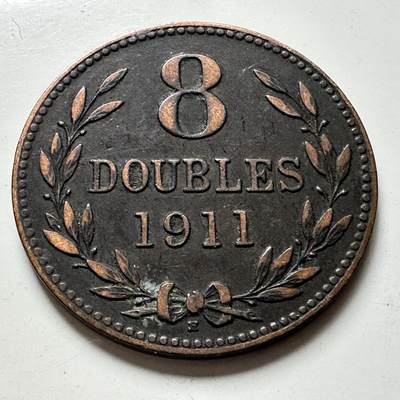 🌹外币初藏🌹🐯2026年第43场   每周二四六晚8️⃣点  世界硬币 - 根西岛1911年八道布