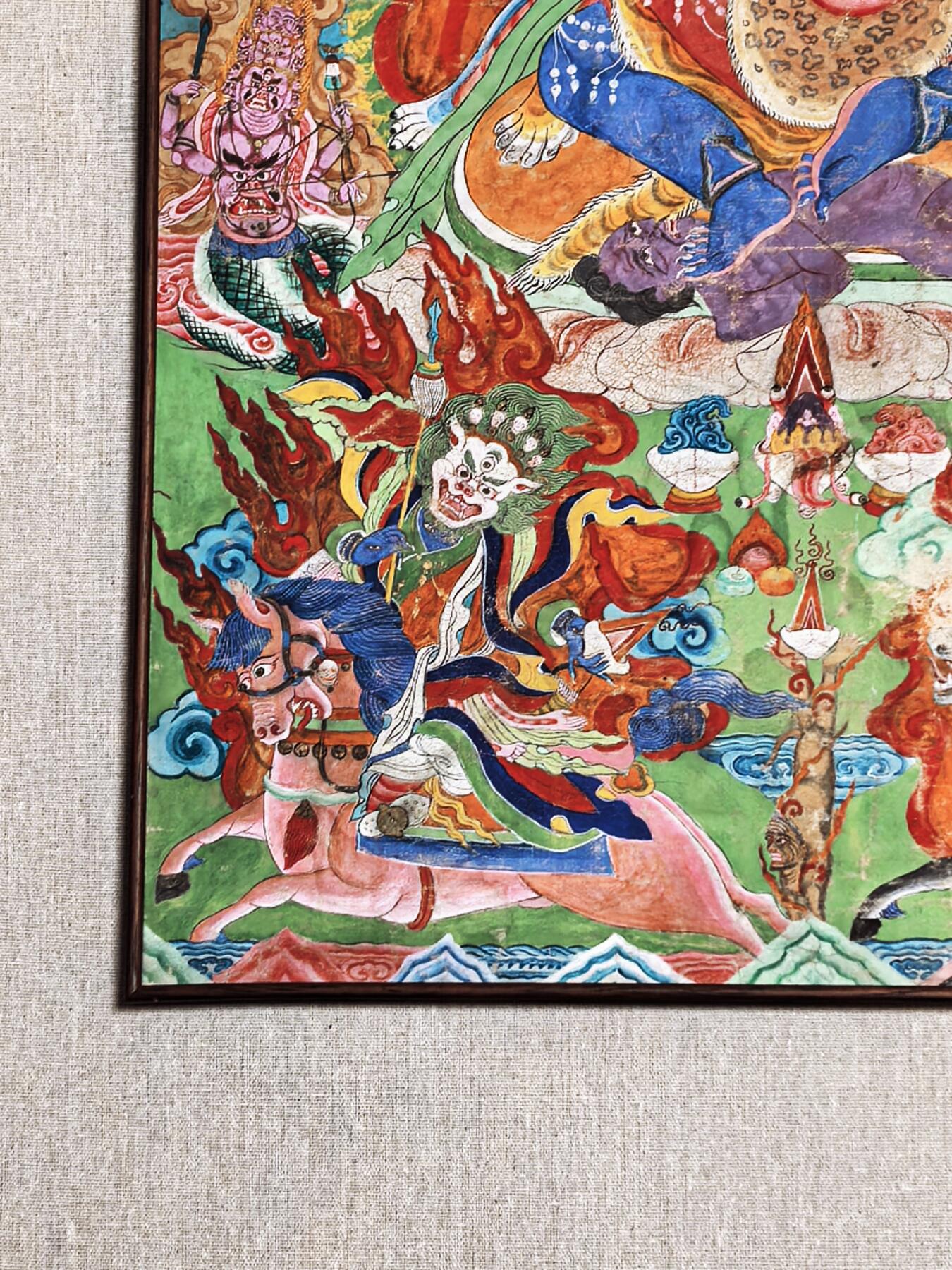 碧月说宝.雪域莲花开（二） 清代 特殊题材 四臂玛哈嘎拉大黑天唐卡