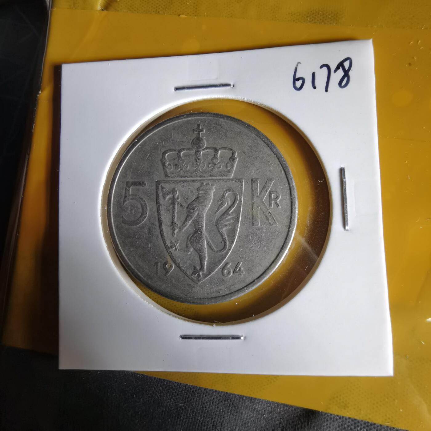 沼泽如烟--第1061场 挪威1964年5克朗