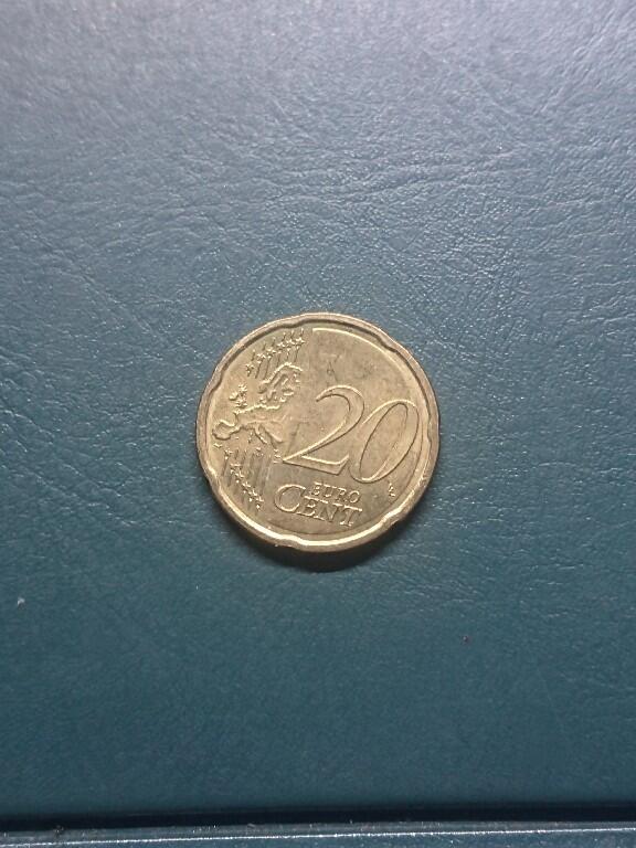 松南世界钱币——260416 奥地利20分欧元好品相铜币