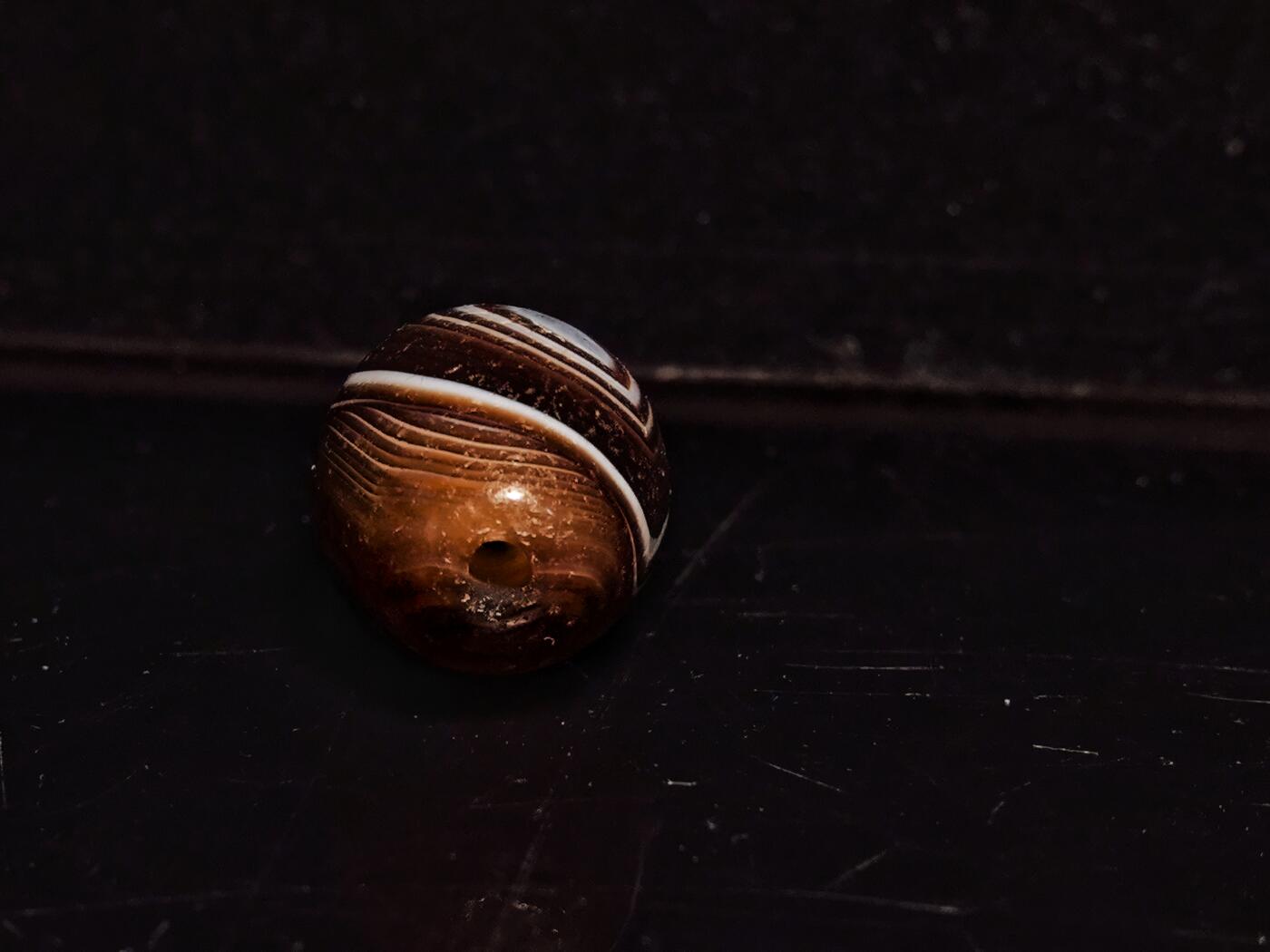 碧月说宝.雪域莲花开（二） 清代 财神眼缠丝玛瑙珠