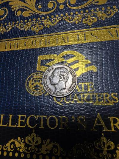 长老汇马年精选第十八场拍卖 1880西班牙阿方索十二世50分银币，2.5克835银（2）