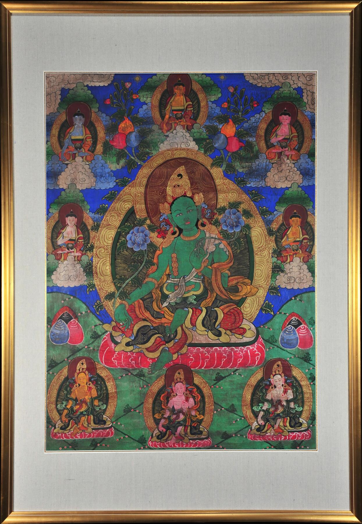 碧月说宝.雪域莲花开（二） 清代 绿度母唐卡