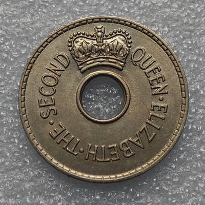  【淘币小摊】限时拍第八百九十五拍  埃塞俄比亚留尼旺比利时意大利场    每周一统一发货 斐济1954年伊丽莎白二世一便士镍币