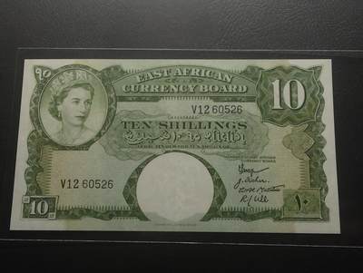 2026四月第三期，总第224期 英属东非1958年10先令AUNC，稀有首版首签名，青年大皇冠女王，稀有的中高面值