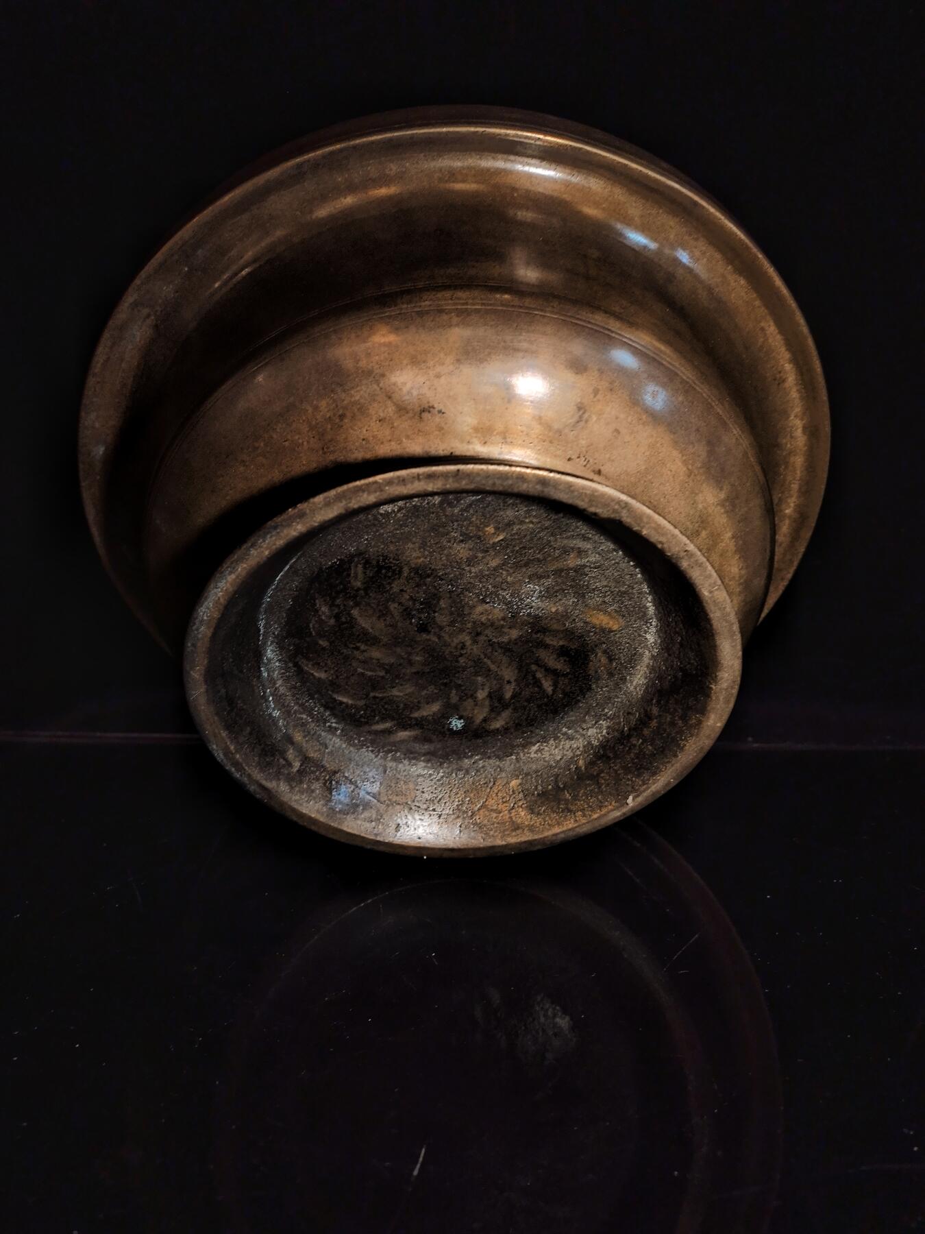 碧月说宝.雪域莲花开（二） 清代巨版 藏传佛教弦纹供器供碗