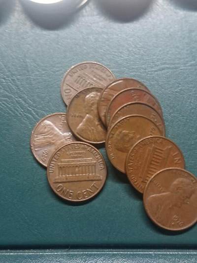 松南世界钱币——260416 - 美国红铜版本1美分铜币10枚约1盎司1