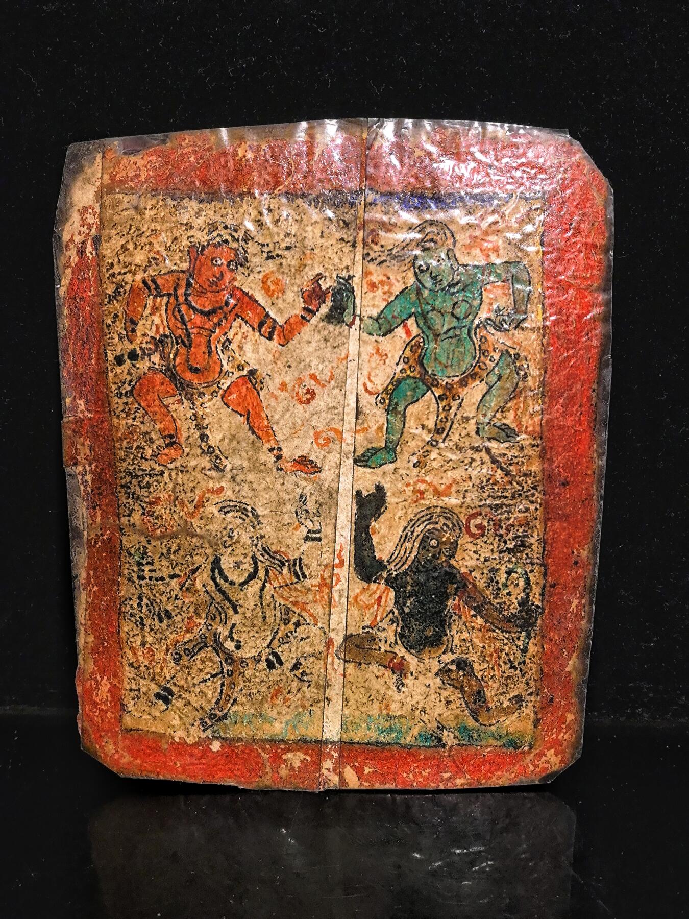 碧月说宝.雪域莲花开（二） 清代 藏传明清四护法忿怒尊唐卡（纸本小扎卡）