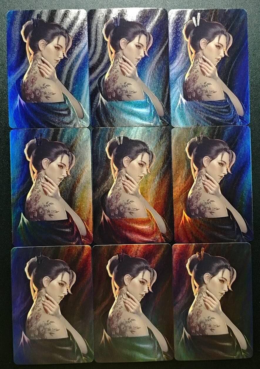 天玑星卡拍第188期《4.20周一截拍》持续收拍收评中 满赠卡需备注 动漫美女 粗彩 自制卡 九张