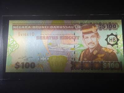 2026四月第三期，总第224期 文莱1996版100元UNC- 中年苏丹博尔吉亚和文莱国际机场