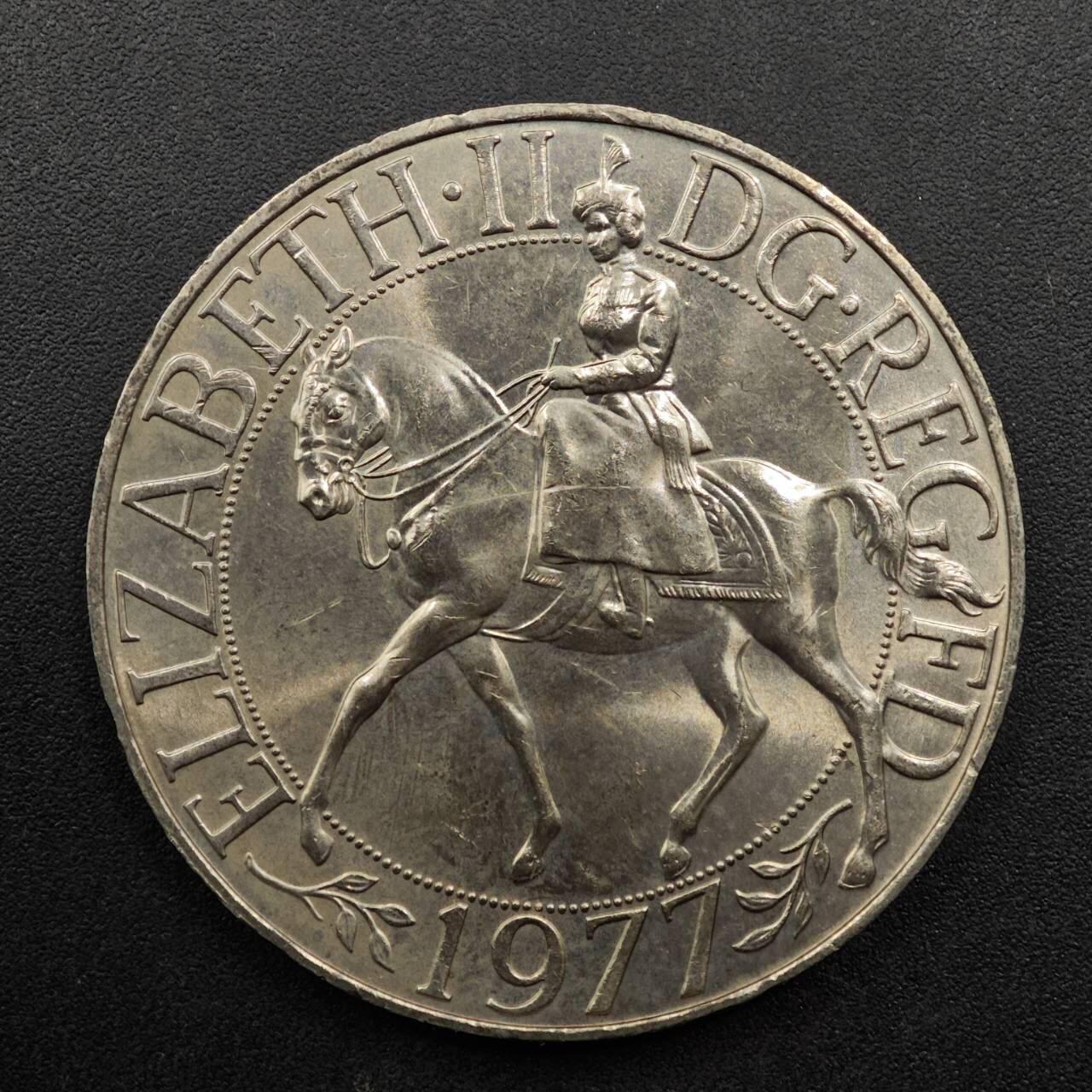 【淘币小摊】实时拍第八百九十三拍   散币场    每周一统一发货 英国1977年女王登基银禧克朗纪念币