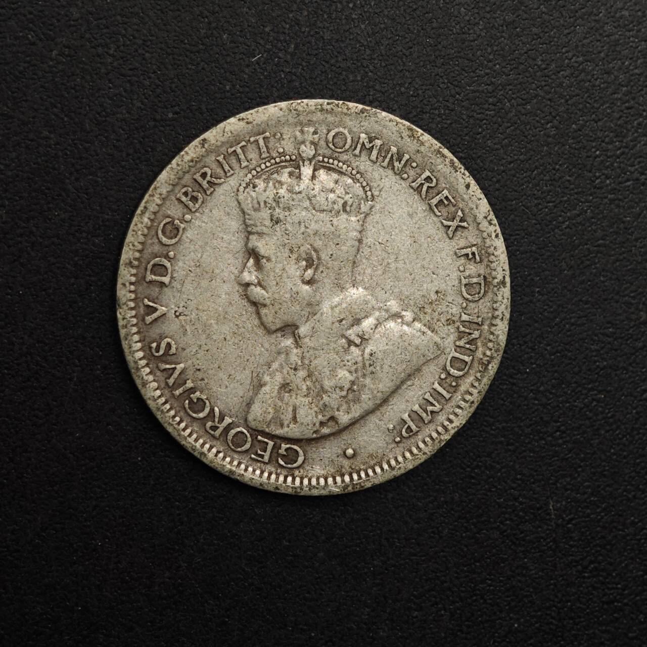 【淘币小摊】实时拍第八百九十三拍   散币场    每周一统一发货 澳大利亚1921年乔治五世6便士银币