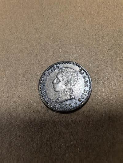 长老汇马年精选第十八场拍卖 1904PCV西班牙阿方索十三世50分银币，2.5克835银，数量仅有SMV版1/4不到（5）