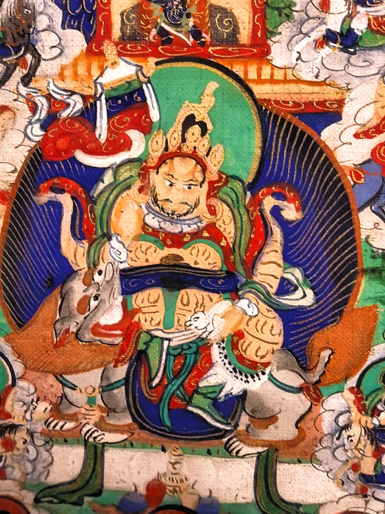 碧月说宝.雪域莲花开（二） 清代 特殊题材 格鲁派财宝天王唐卡