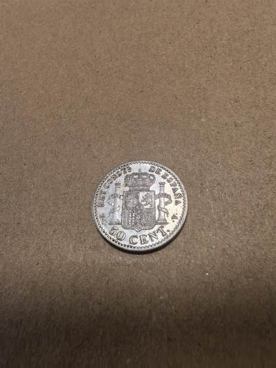 长老汇马年精选第十八场拍卖 1910西班牙阿方索十三世50分银币，2.5克835银，未流通品（3）