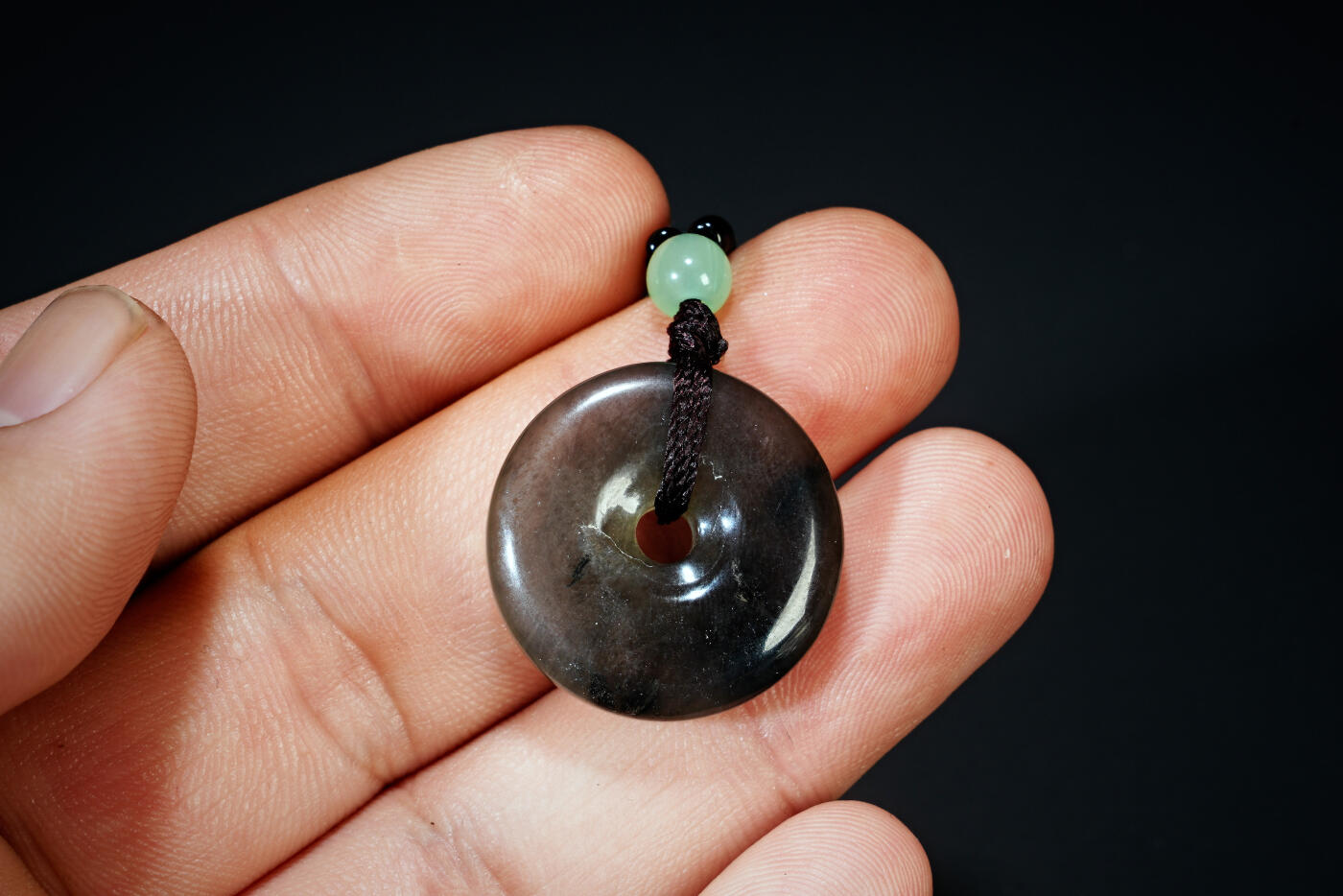 上海都达杂项专场八十一【全场包邮】  天然岫玉碧绿平安扣挂件97-270