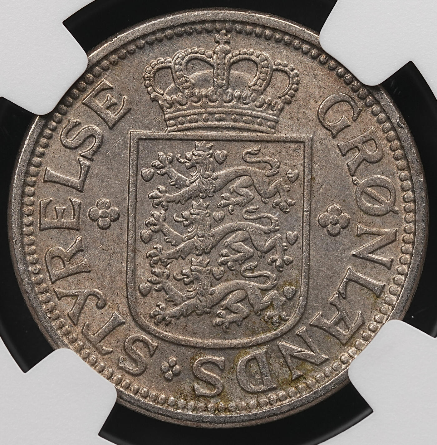 修遠堂世界钱币第112期 NGC MS62 1926年格陵兰岛25欧尔