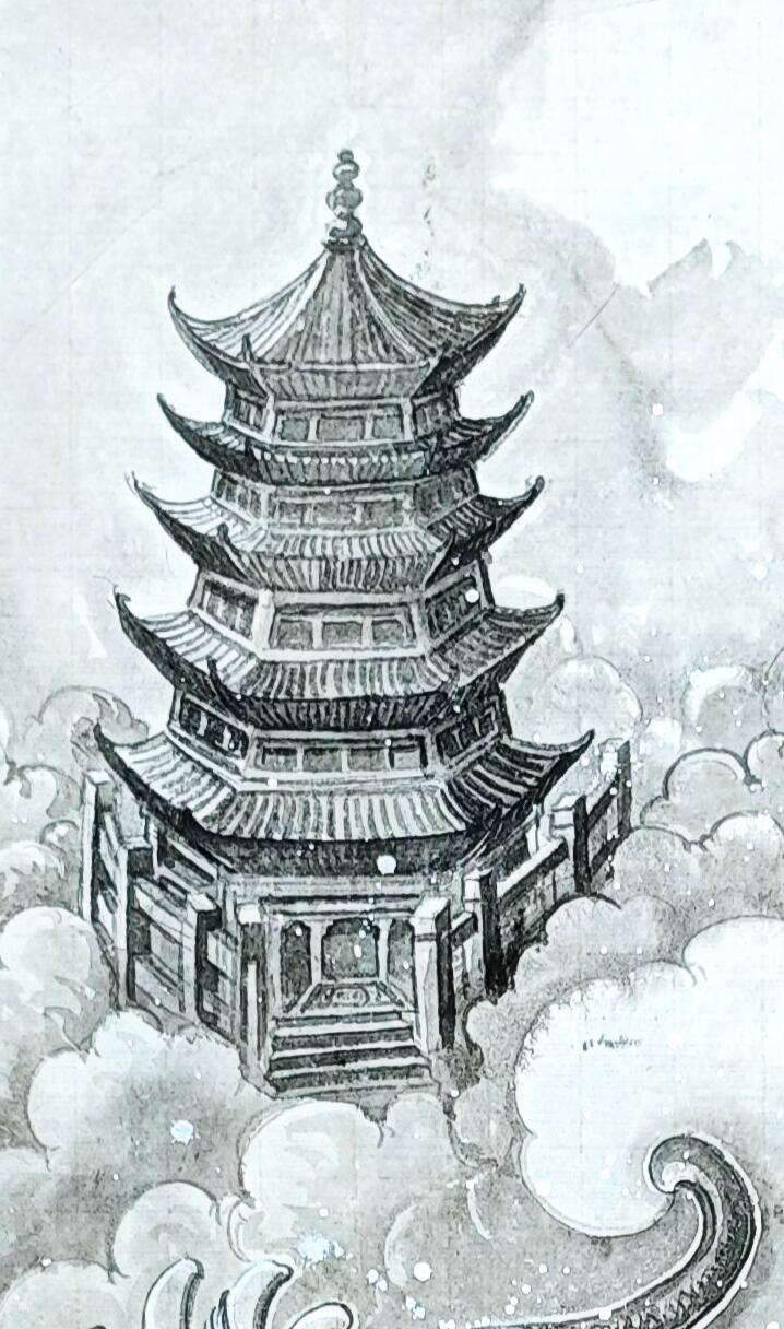 白泽拍卖卡牌手绘专场第35期（问东城春色，正谷雨，牡丹期） 2025 刘晓明手绘画 尺寸：38cm*66.3cm  刘晓明钤印