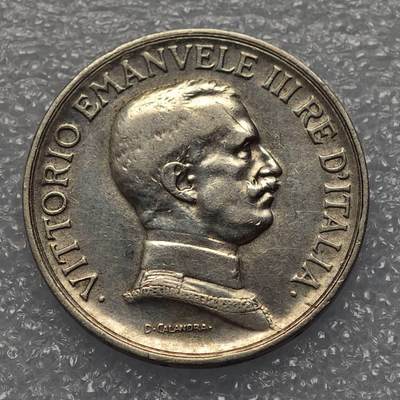  【淘币小摊】限时拍第八百九十五拍  埃塞俄比亚留尼旺比利时意大利场    每周一统一发货 意大利1917年马车1里拉银币 km57