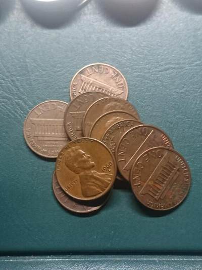 松南世界钱币——260416 - 美国红铜版本1美分铜币10枚约1盎司4