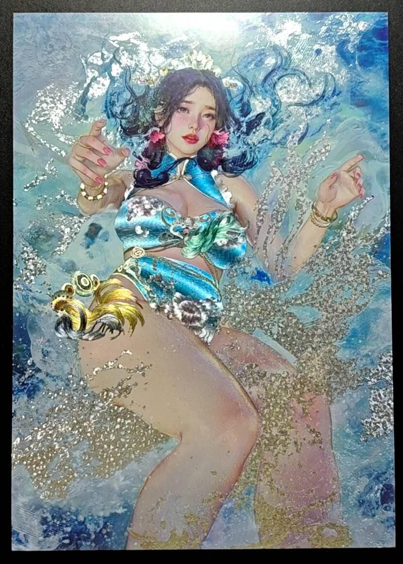 天玑星卡拍第188期《4.20周一截拍》持续收拍收评中 满赠卡需备注 焱卡文化 人间传 小乔 058/300 A4折光大卡 一张