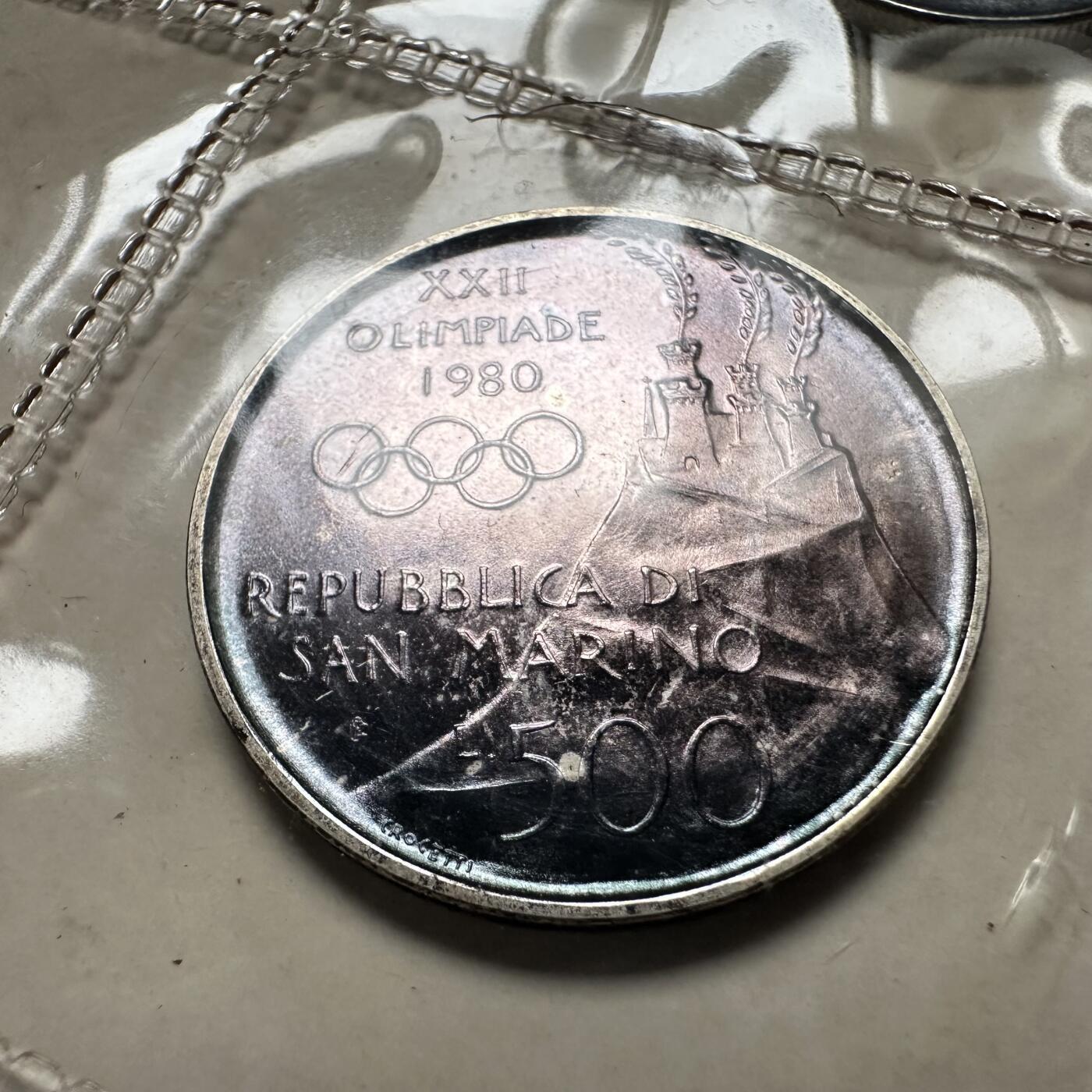 🌹外币初藏🌹🐯2026年第44场   每周二四六晚8️⃣点  世界硬币 圣马力诺1980年莫斯科奥运会纪念套币 原厂包装含一枚11克银币