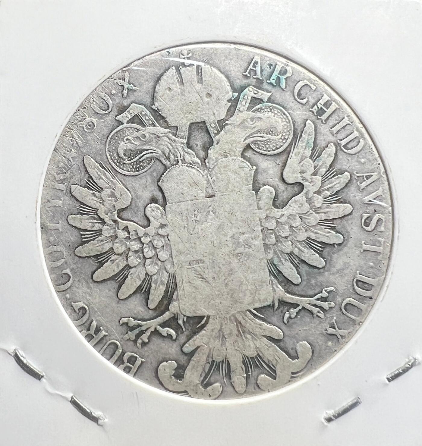 1780 年版 奥地利玛丽亚・特蕾西亚 1 泰勒大银币 833 银 哈布斯堡王朝 欧洲贸易大银洋