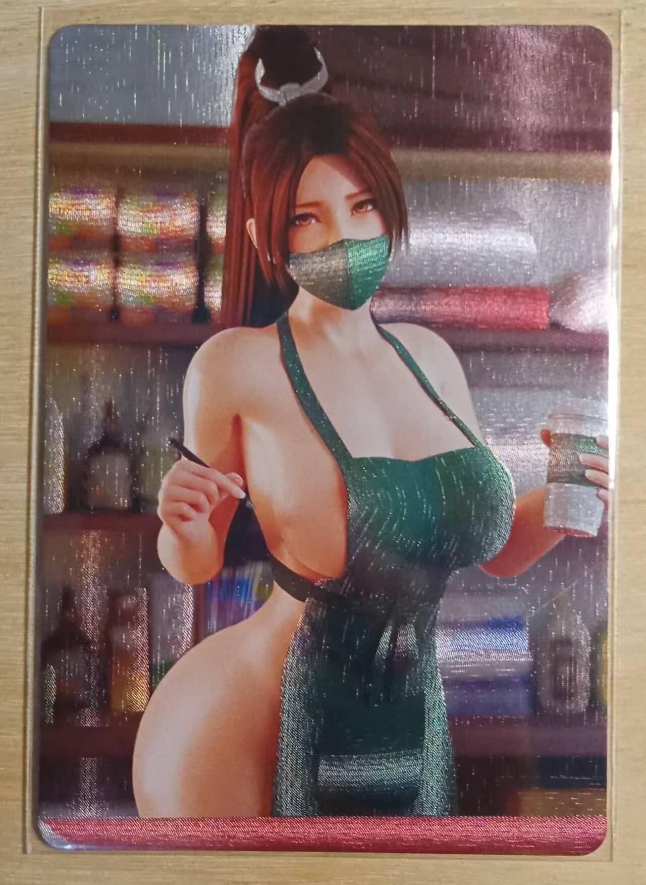 龙虎卡牌-八三场（满200元包邮，无佣金，每周六结拍，欢迎送拍） 粗闪 不知火舞口罩版 星巴克火辣咖啡师