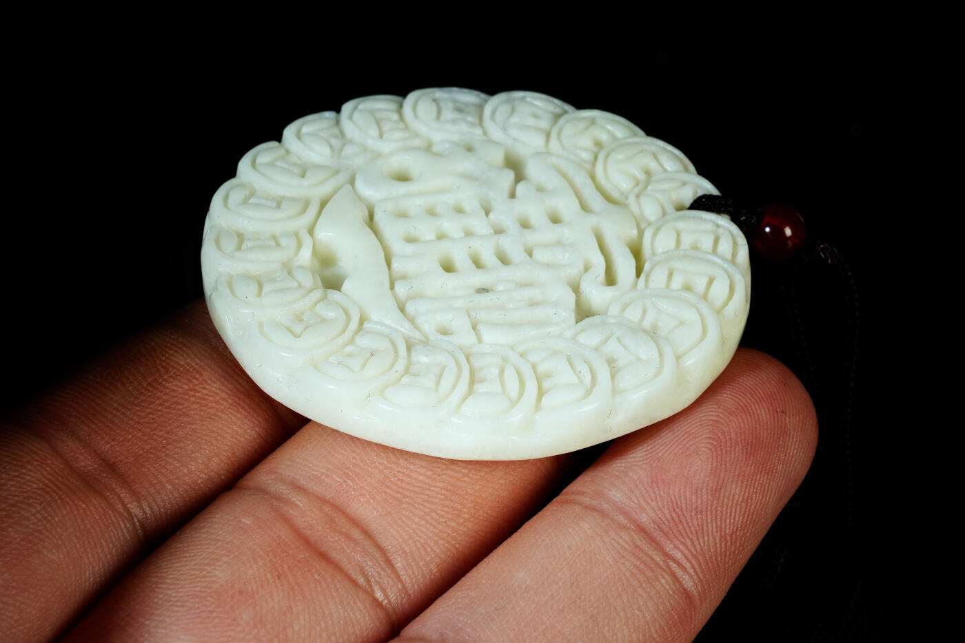 上海都达杂项专场八十一【全场包邮】  天然岫玉精雕《招财进宝》挂件97-69