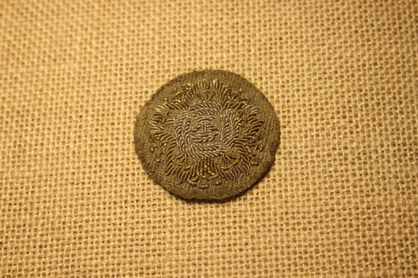 2026.4.21杂货小拍卖 日本战时警防团帽徽，刺绣材质，近库存品相