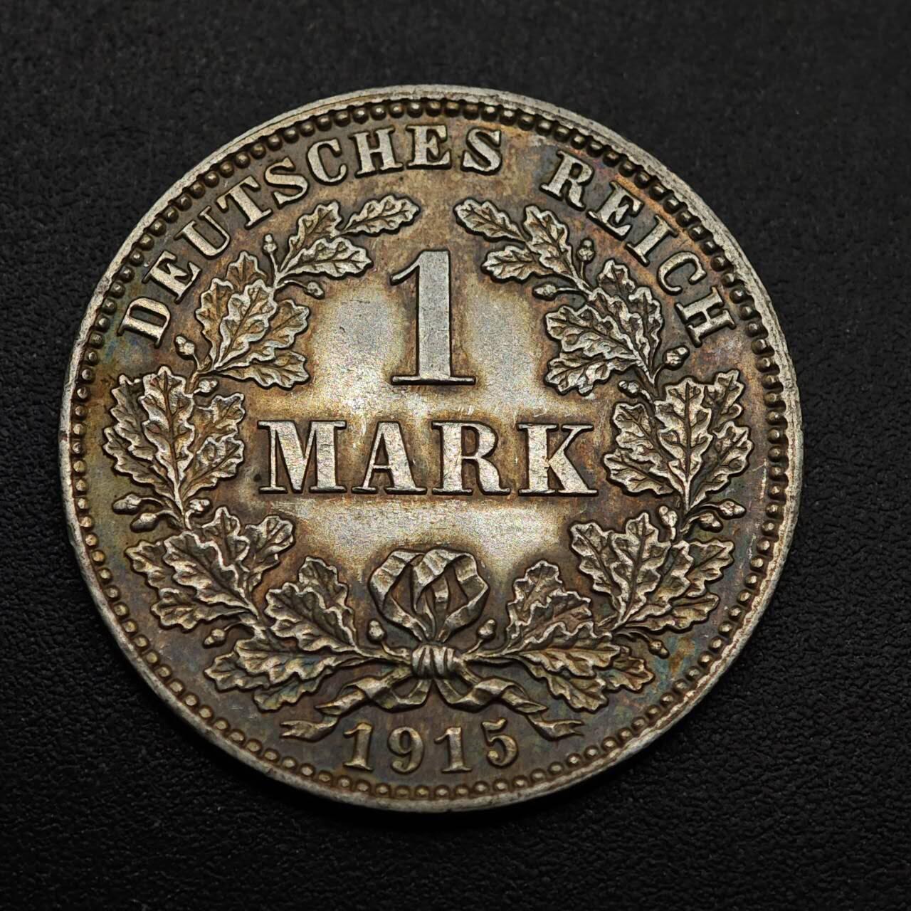 【淘币小摊】实时拍第八百九十三拍   散币场    每周一统一发货 德国1915年长翅1马克银币