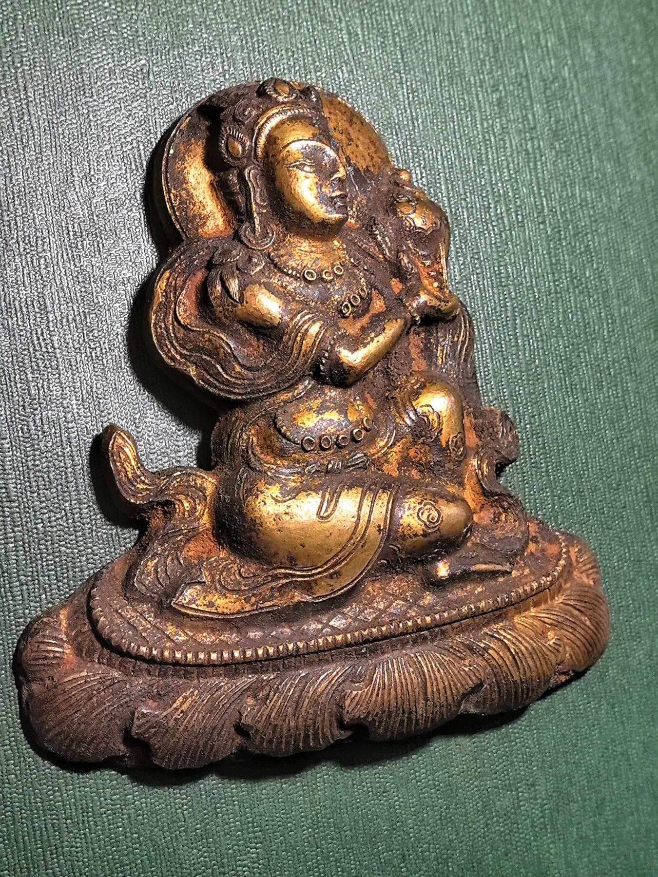 碧月说宝.雪域莲花开（二） 清代 铜鎏金财富供养天女像