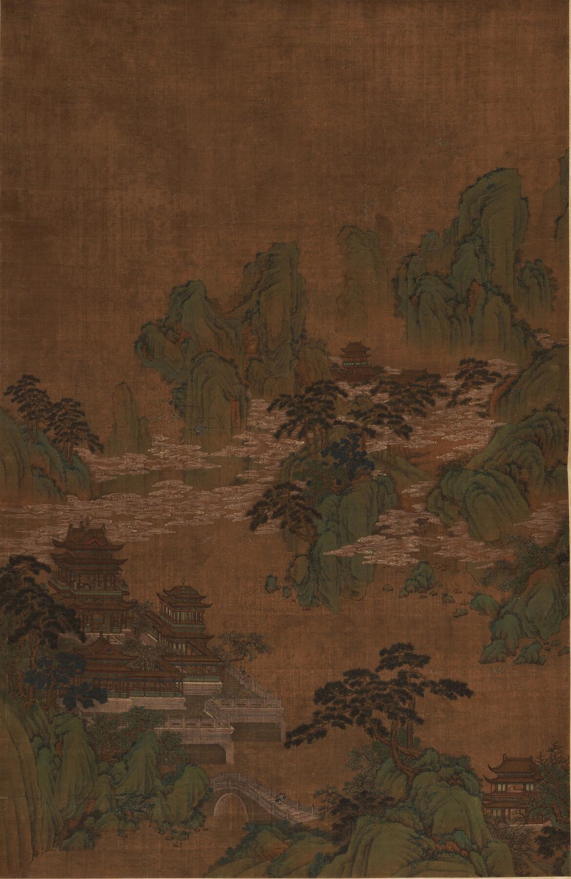 碧月说宝. 近现代书画专场（十） 佚名 云山楼阁图