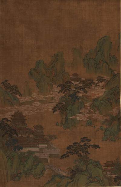 碧月说宝. 近现代书画专场（十） - 佚名 云山楼阁图