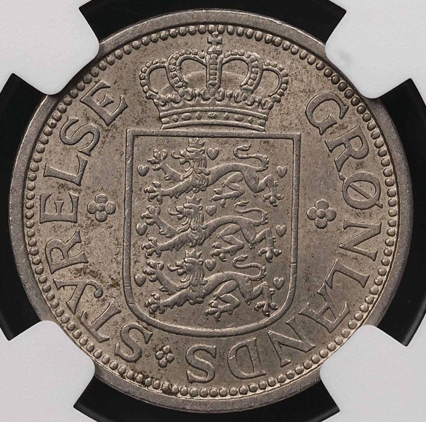 修遠堂世界钱币第112期 NGC MS63  1926年格陵兰岛25欧尔