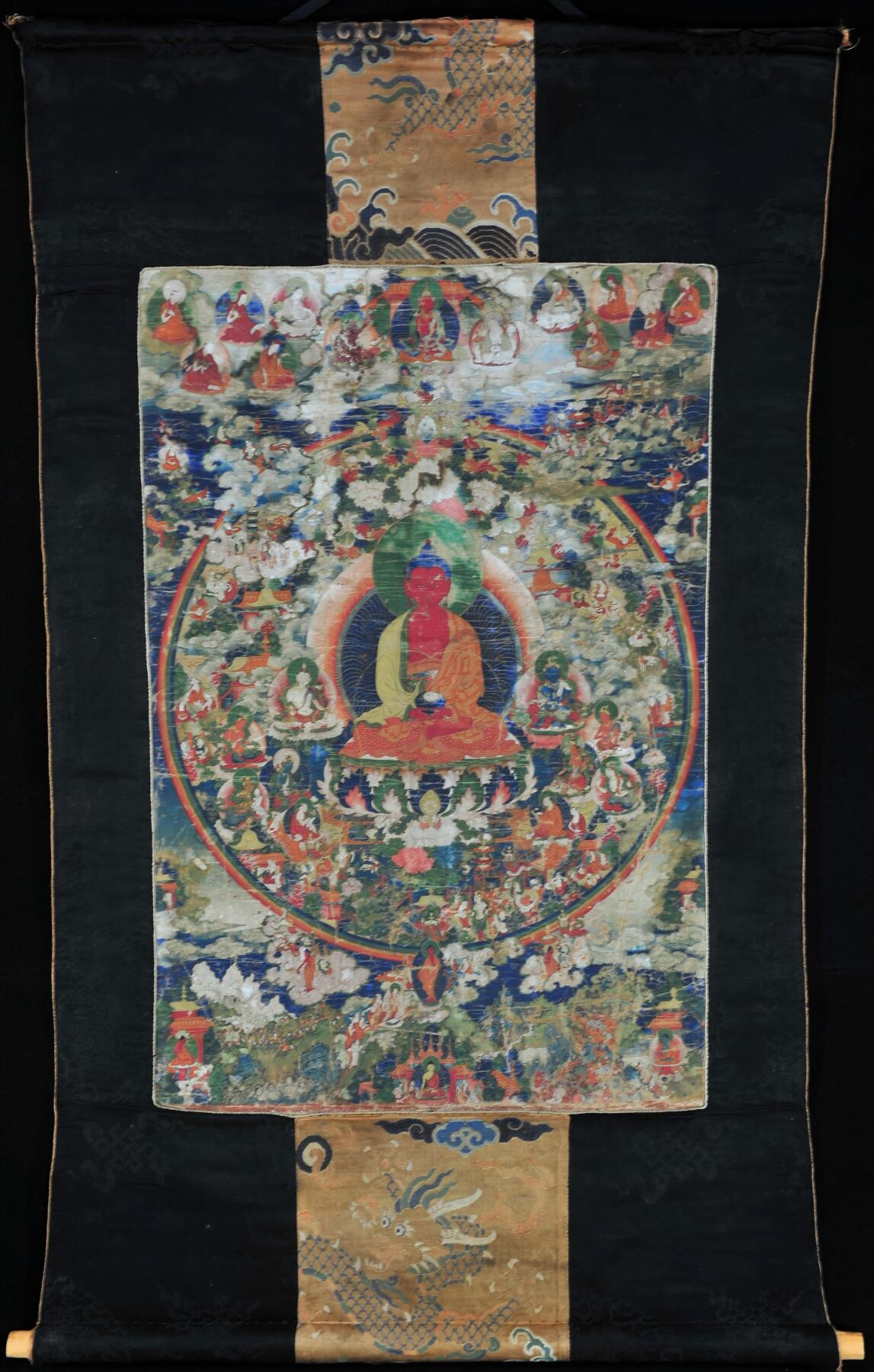 碧月说宝.雪域莲花开（二） 清代中期 无量寿佛唐卡