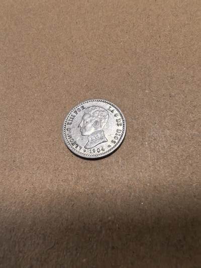 长老汇马年精选第十八场拍卖 1904西班牙阿方索十三世50分银币，2.5克835银，高点都在（1）