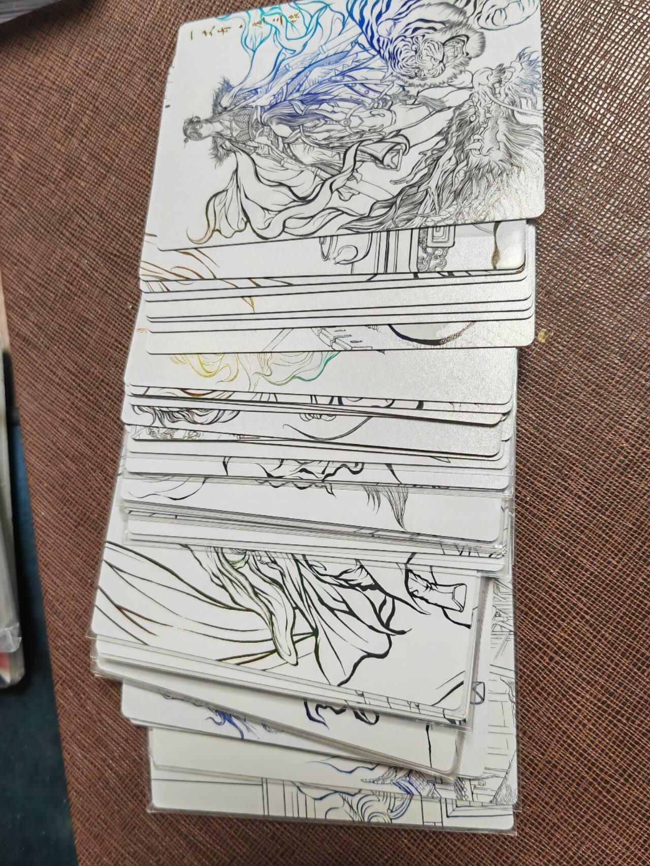 第112期阳大大卡牌拍卖第112期（持续收拍品，周六晚上九点截拍，进群福利早知道） 【彩闪线稿】卡德曼 张建东水浒 彩闪线稿40张