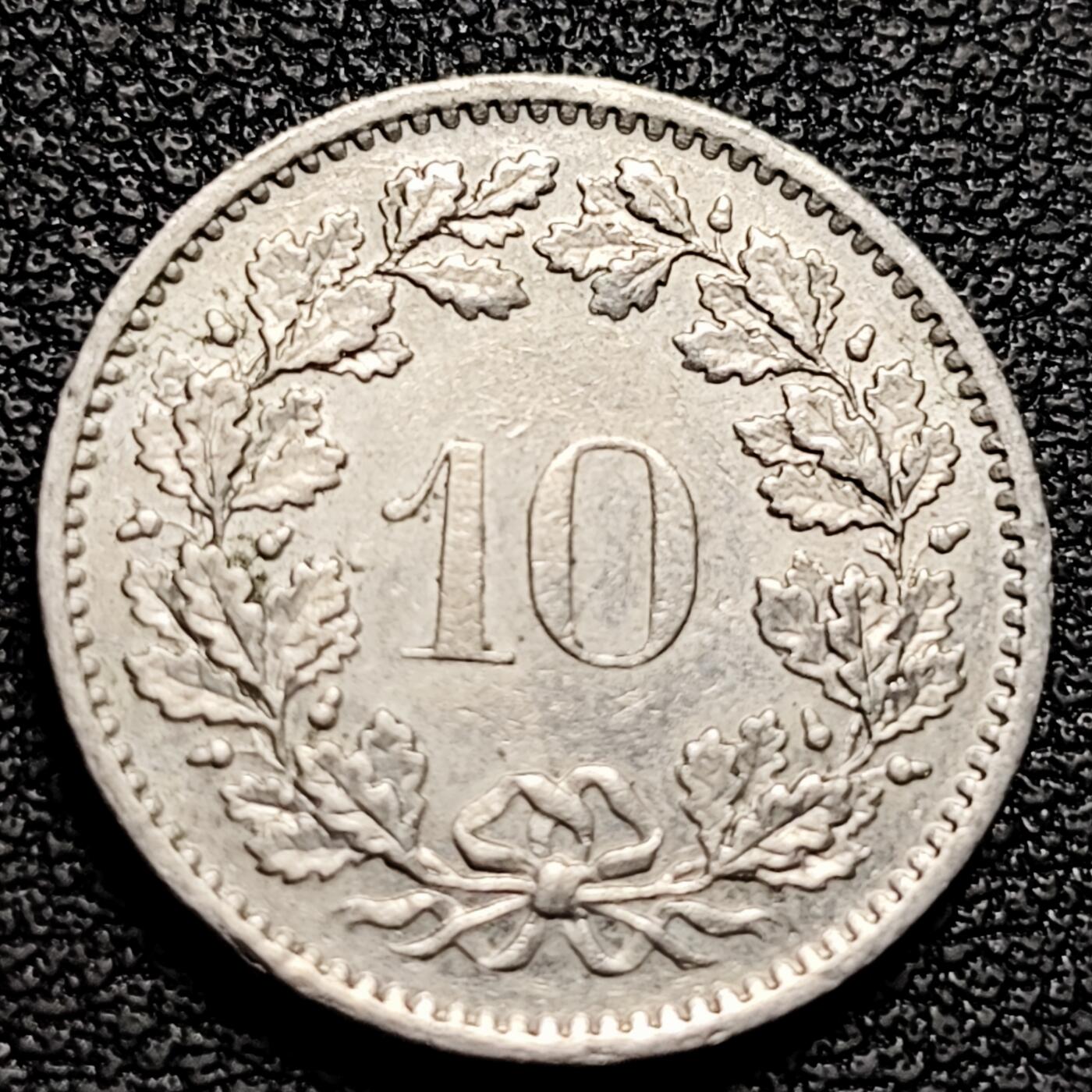 泉币菌-第227场-拍品多 请提前出价 高币值 百年延续 女神 瑞士1975年 10分銅镍硬币 