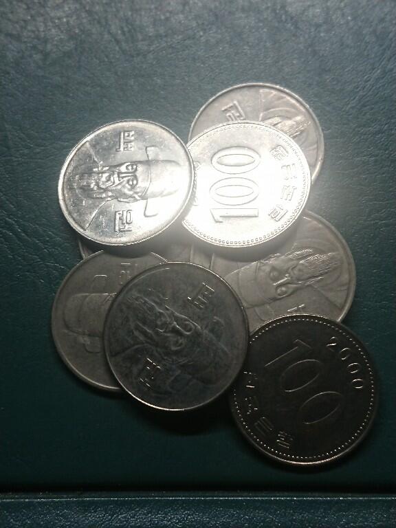 松南世界钱币——260416 韩国新版本100元镍币10枚共计1000元2